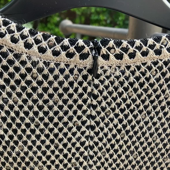 St John Sleeveless Black & Gold Rhinestone top, Evening collection, S-Medium - Picture 4 of 9